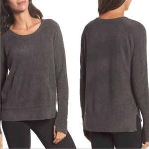 Barefoot Dreams Charcoal Crew Neck Sweater